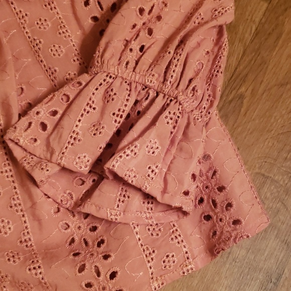 Blush Eyelet Off The Shoulder Top - Picture 7 of 7